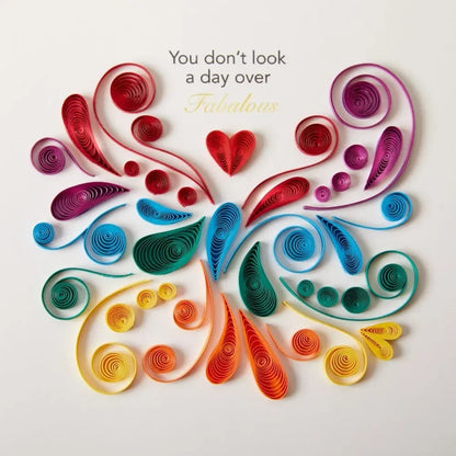Quilled Day Over Fabulous Birthday Card