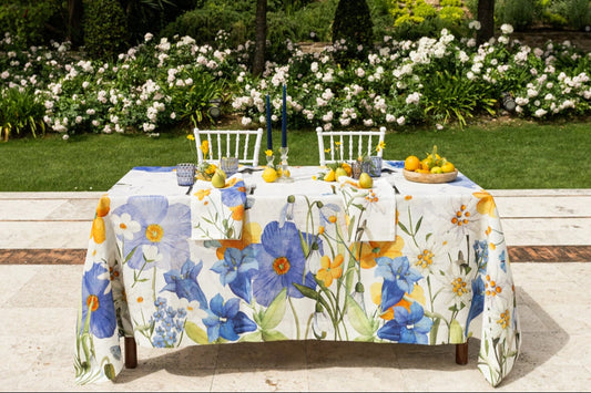 Premium Linen Tablecloth - Alpi Flora