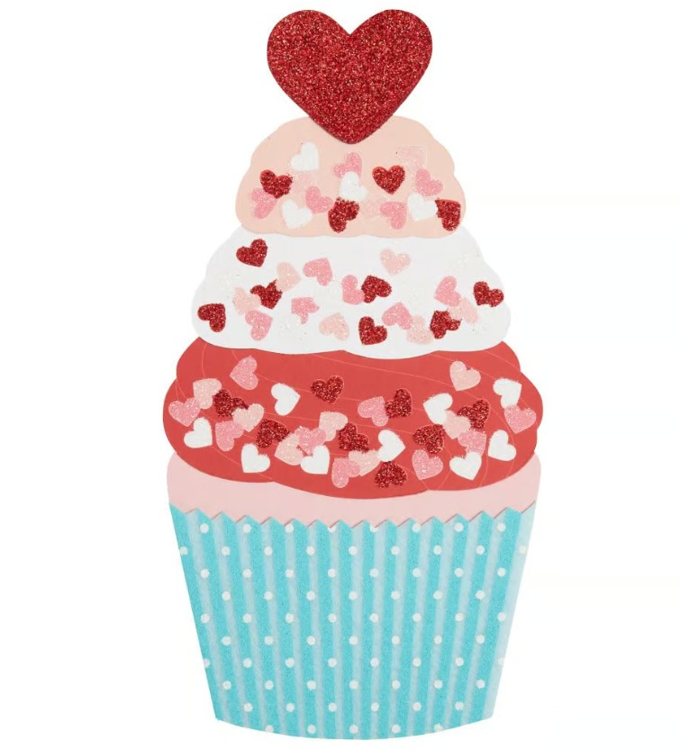 Die Cut Cupcake Valentine's Day