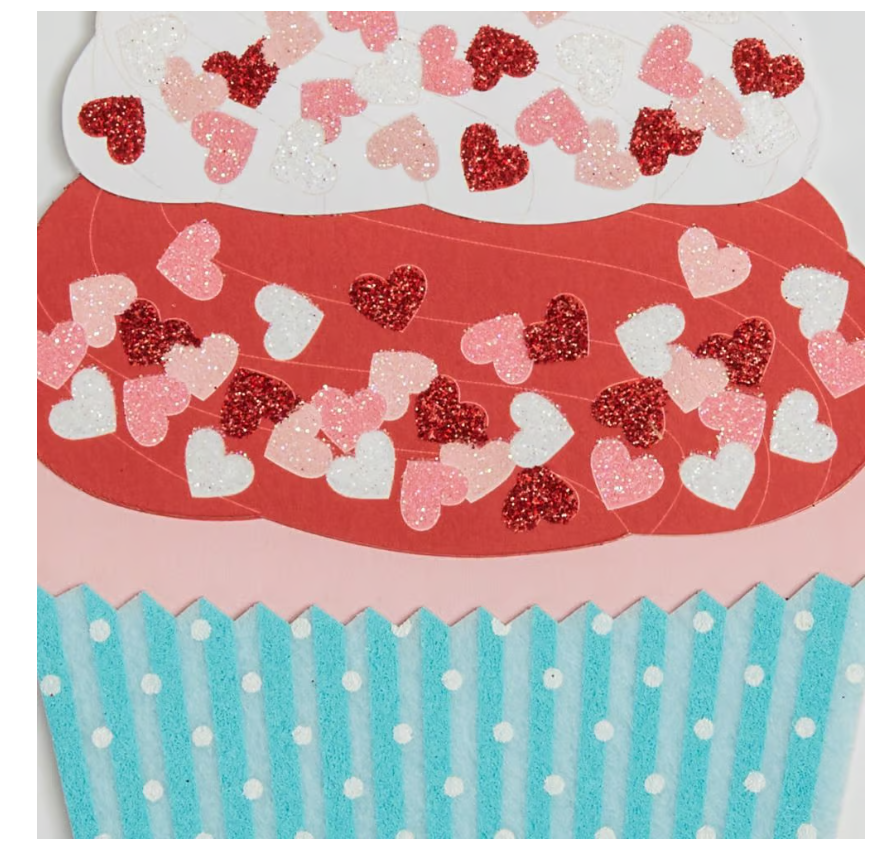Die Cut Cupcake Valentine's Day