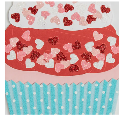 Die Cut Cupcake Valentine's Day