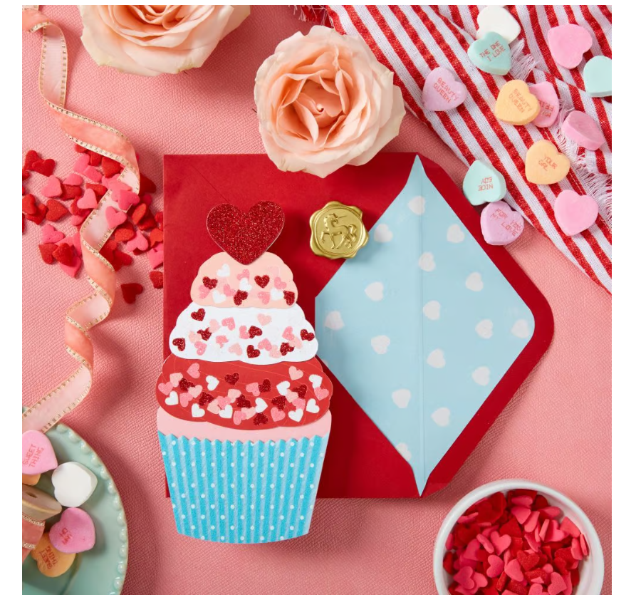 Die Cut Cupcake Valentine's Day
