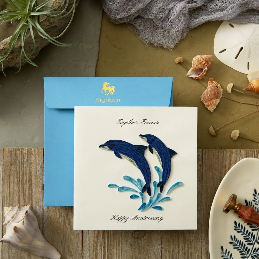 Dolphins Anniversary Card