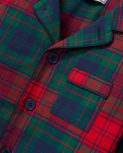 Women's Twill Pajama Set in St. James Tartan Red