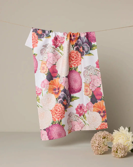 Geometry Ecstatic Blooms Tea Towels