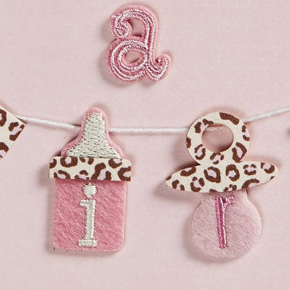 Leopard Baby Girl Congrats Baby Card