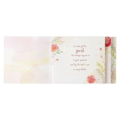 Mom Flowers With Gold Birthday Card