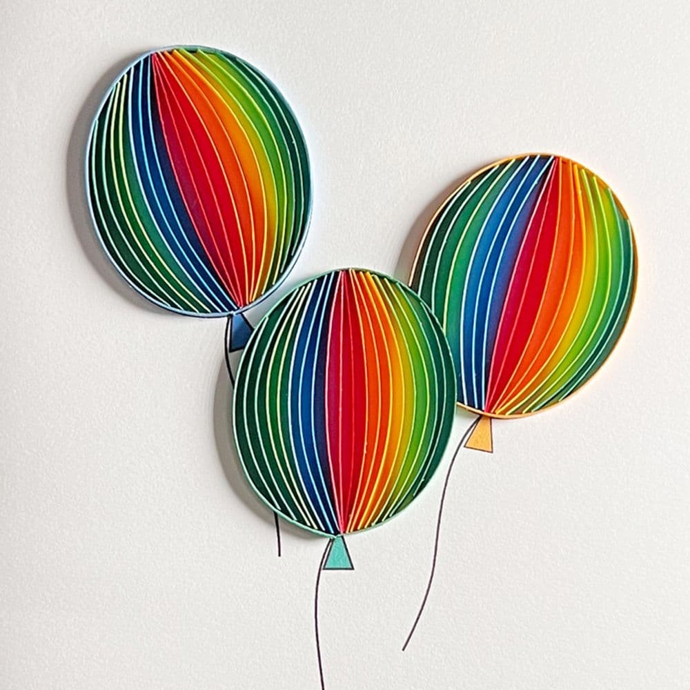 Quilled Birthday Balloons Birthday Card