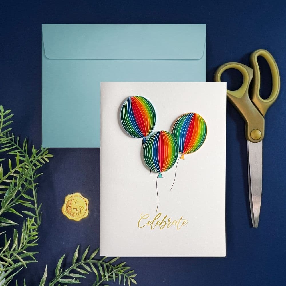 Quilled Birthday Balloons Birthday Card