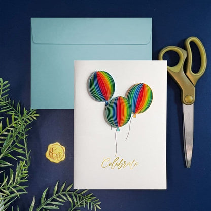 Quilled Birthday Balloons Birthday Card