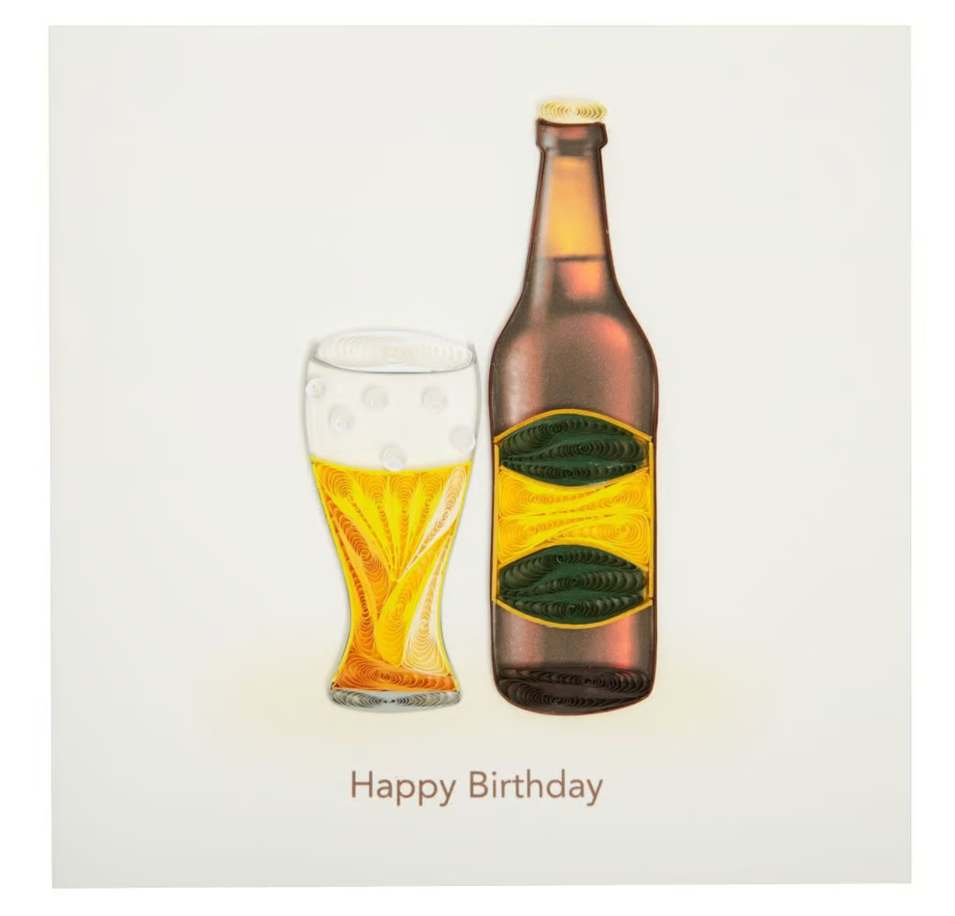 Quilled Birthday Beer Birthday Card