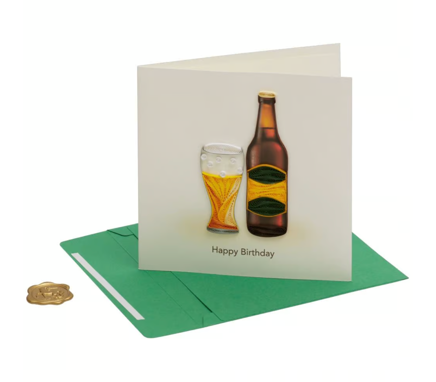 Quilled Birthday Beer Birthday Card