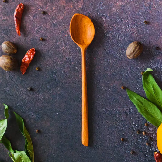 Carved Wooden Dip Spoon