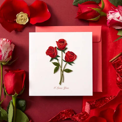 Three Roses Valentine's Day Card