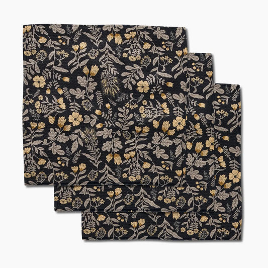 Geometry Woodland Wildflowers Dishcloth Set